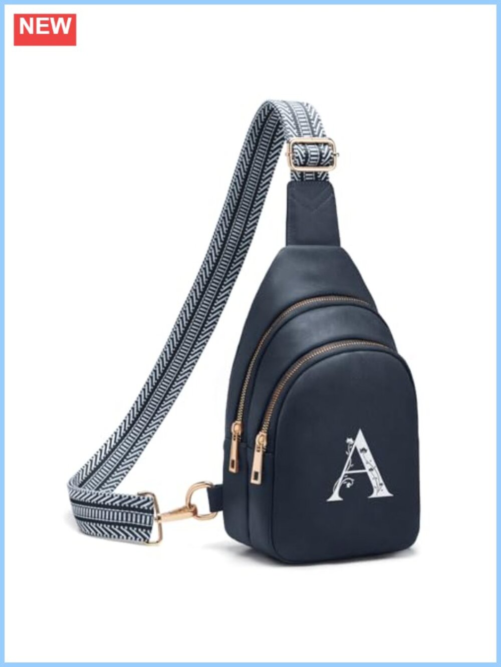 PU Leather Crossbody Sling Bag Fanny Pack Women Adjustable Strap